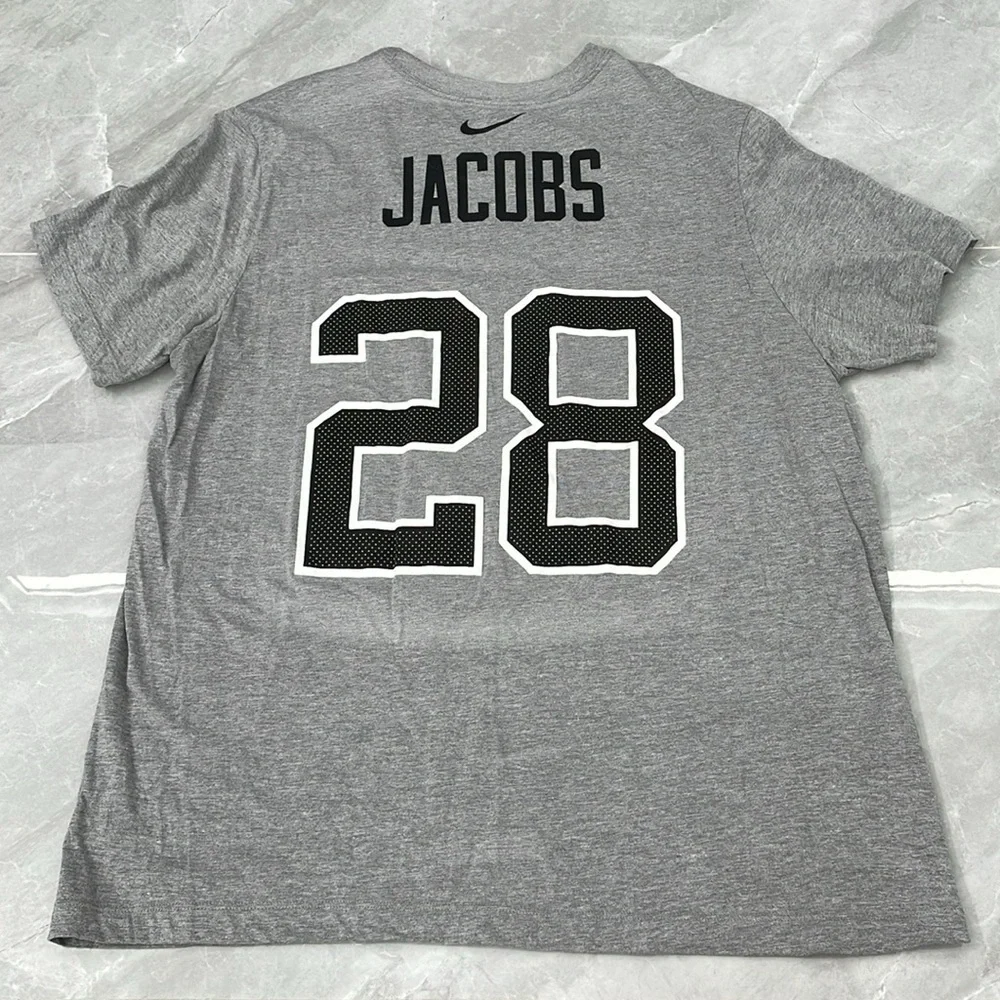 Men’s The Nike Tee Raiders Josh Jacobs #28 Short Sleeve Shirt XL